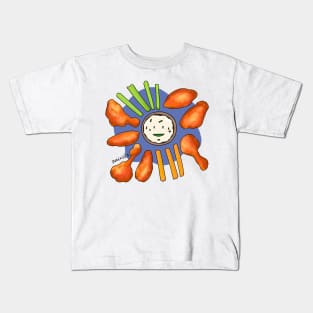 Buffalo Wings with dipping sauce Kids T-Shirt